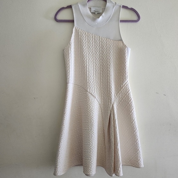 3.1 Phillip Lim Classic Cream "Cable Knit" Sleeveless Mini Dress Size Small - Picture 1 of 15